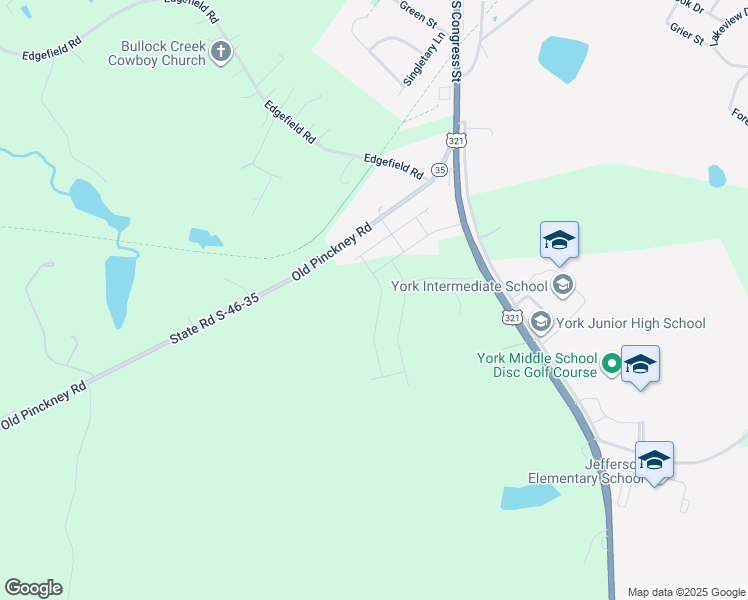 map of restaurants, bars, coffee shops, grocery stores, and more near 1482 Kate Cecil Way in York
