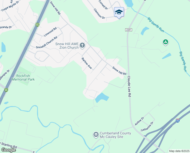 map of restaurants, bars, coffee shops, grocery stores, and more near 3548 Ambition Road in Fayetteville
