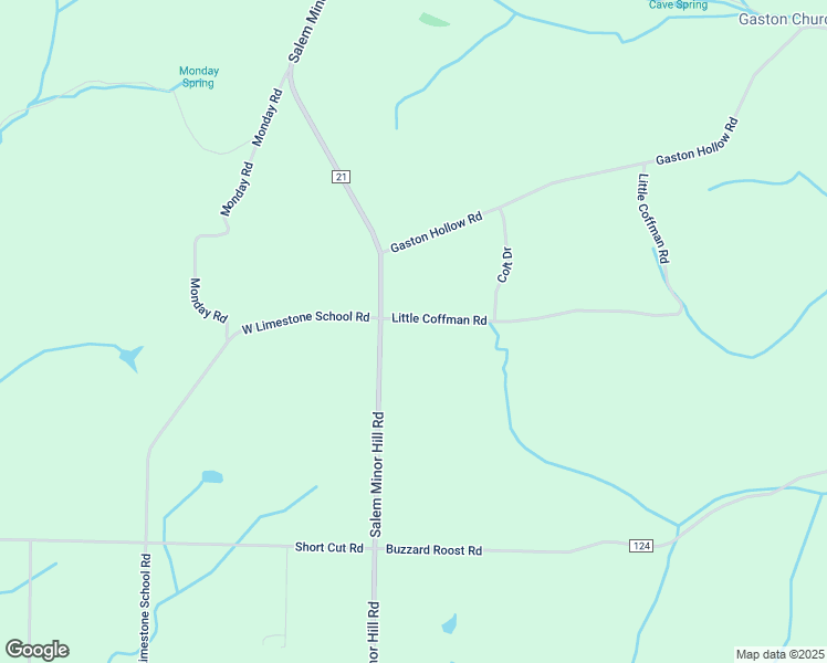 map of restaurants, bars, coffee shops, grocery stores, and more near 11576 Little Coffman Road in Lester