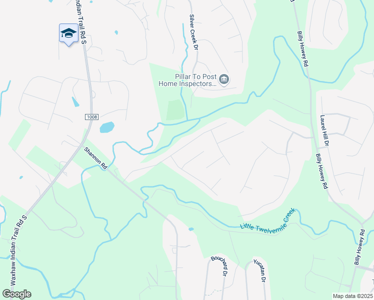 map of restaurants, bars, coffee shops, grocery stores, and more near 5621 Verrazano Drive in Waxhaw