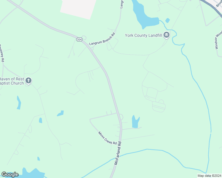 map of restaurants, bars, coffee shops, grocery stores, and more near 1615 McFarland Road in York