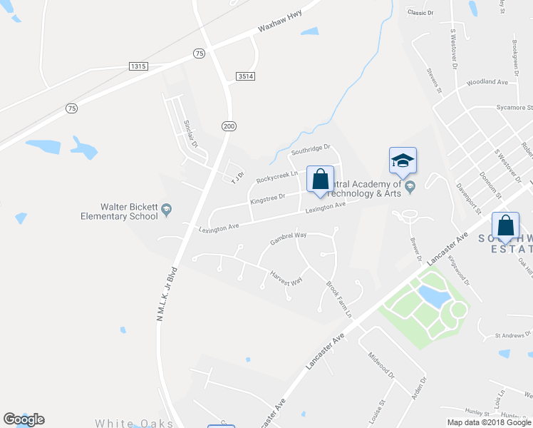 map of restaurants, bars, coffee shops, grocery stores, and more near 2210 Lexington Avenue in Monroe