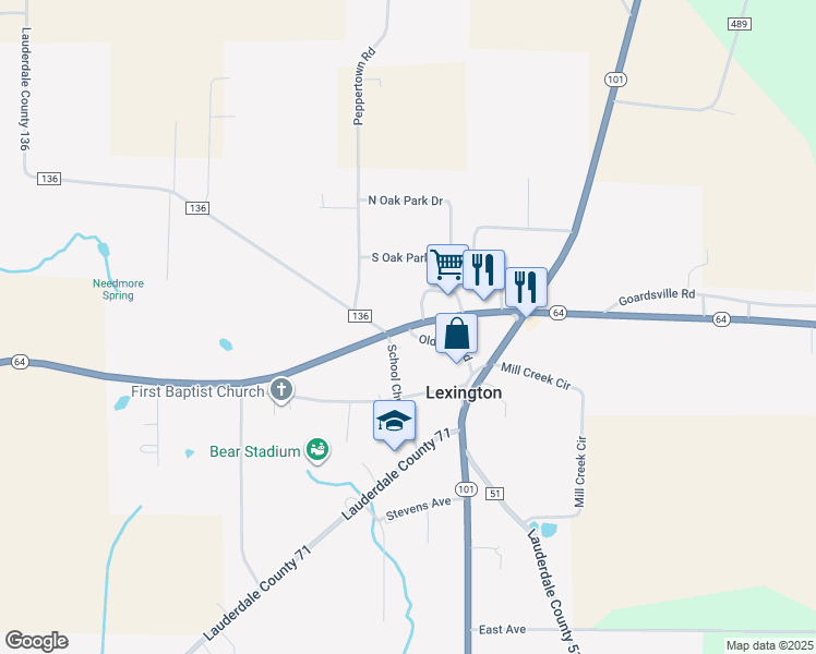 map of restaurants, bars, coffee shops, grocery stores, and more near 157 Old Mill Road in Lexington