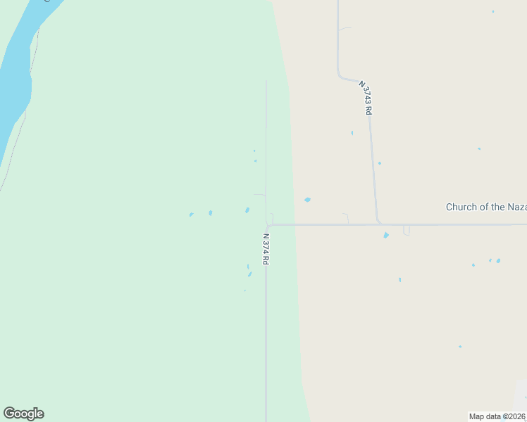 map of restaurants, bars, coffee shops, grocery stores, and more near 4099 North 374 Road in Atwood