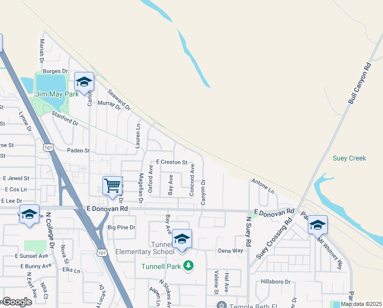 map of restaurants, bars, coffee shops, grocery stores, and more near 1310 Seaward Drive in Santa Maria
