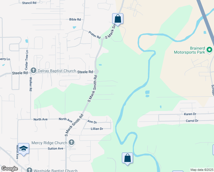 map of restaurants, bars, coffee shops, grocery stores, and more near 88 Meghan Heatherly Lane in Rossville