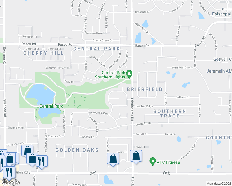 map of restaurants, bars, coffee shops, grocery stores, and more near 1881 Winners Circle North in Southaven