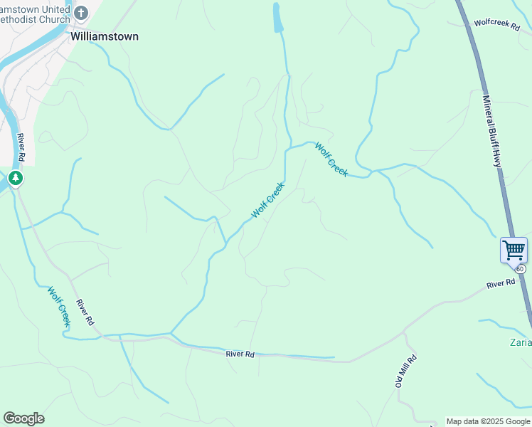 map of restaurants, bars, coffee shops, grocery stores, and more near 149 Happy Hollow Lane in Mineral Bluff