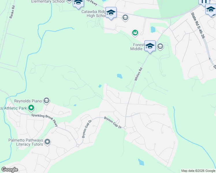 map of restaurants, bars, coffee shops, grocery stores, and more near 1195 Pecan Ridge Road in Fort Mill