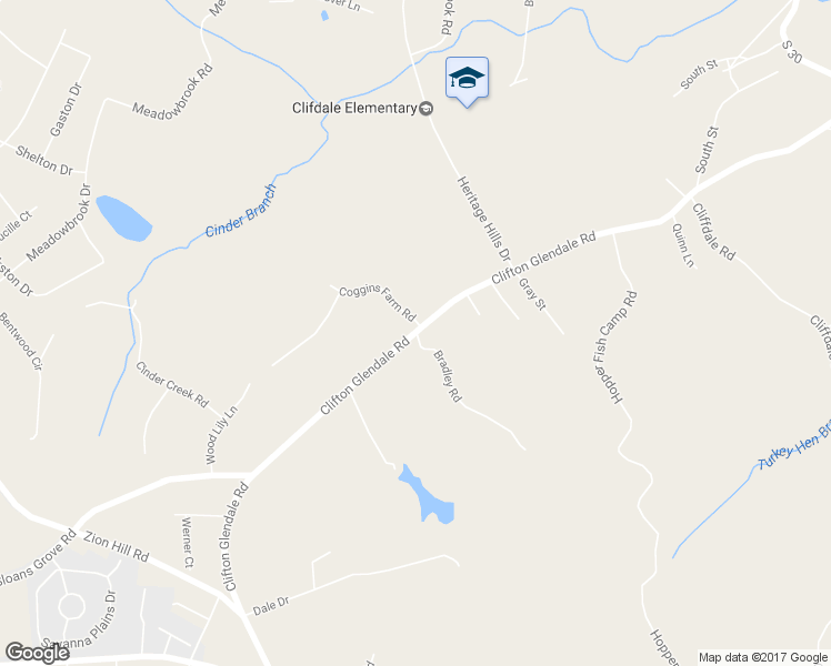 map of restaurants, bars, coffee shops, grocery stores, and more near 4430 Clifton Glendale Road in Spartanburg