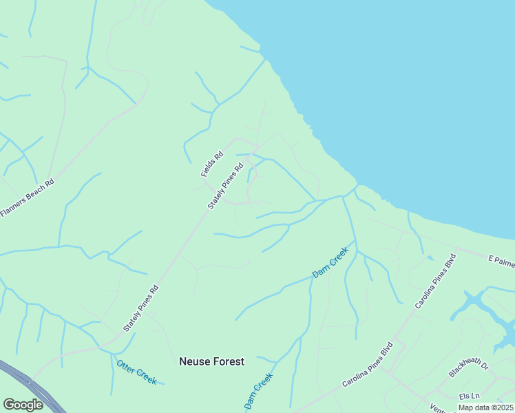 map of restaurants, bars, coffee shops, grocery stores, and more near 202 Huntcliff Road in New Bern