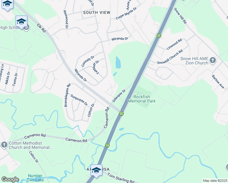 map of restaurants, bars, coffee shops, grocery stores, and more near 3215 Bolt Rock Way in Fayetteville