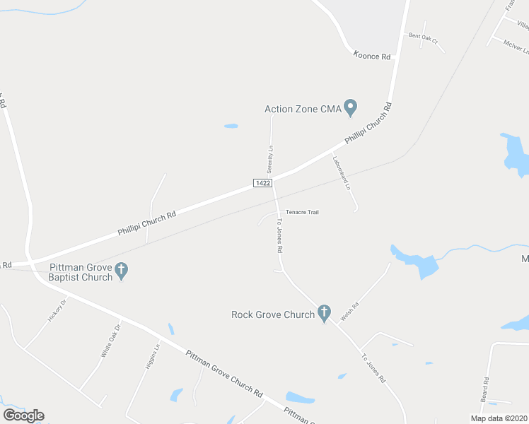 map of restaurants, bars, coffee shops, grocery stores, and more near 144 Trenton Court in Raeford