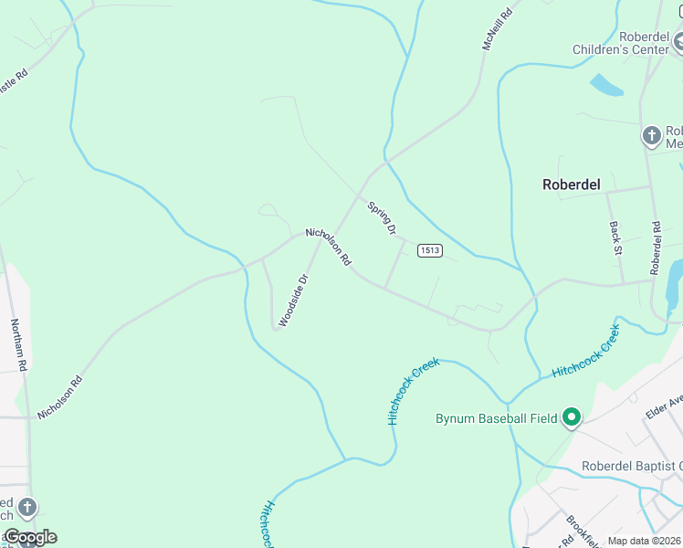 map of restaurants, bars, coffee shops, grocery stores, and more near 319 Nicholson Road in Rockingham