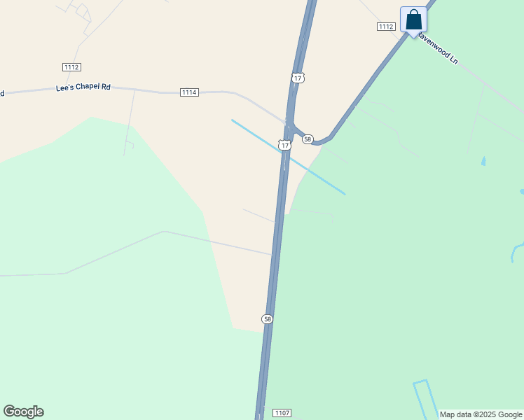 map of restaurants, bars, coffee shops, grocery stores, and more near 10098 U.S. 17 in Pollocksville