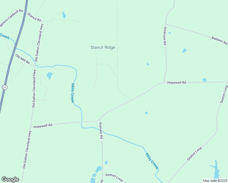 map of restaurants, bars, coffee shops, grocery stores, and more near 5395 Blair Road in Cohutta