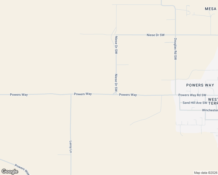 map of restaurants, bars, coffee shops, grocery stores, and more near 6101 Powers Way in Albuquerque