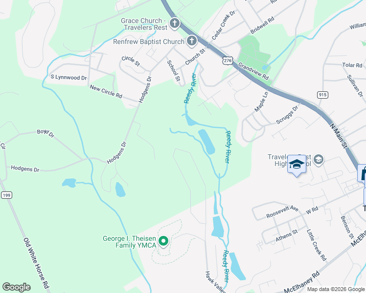 map of restaurants, bars, coffee shops, grocery stores, and more near in Travelers Rest