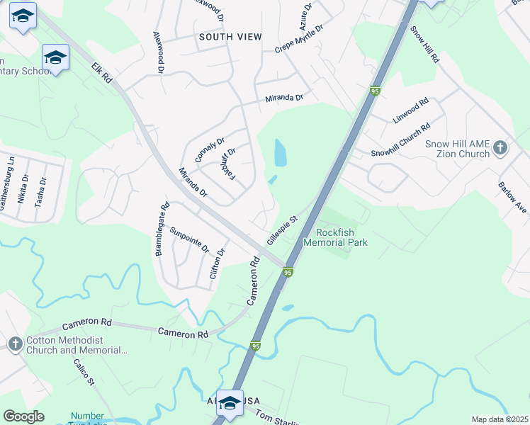 map of restaurants, bars, coffee shops, grocery stores, and more near 3205 Bolt Rock Way in Fayetteville
