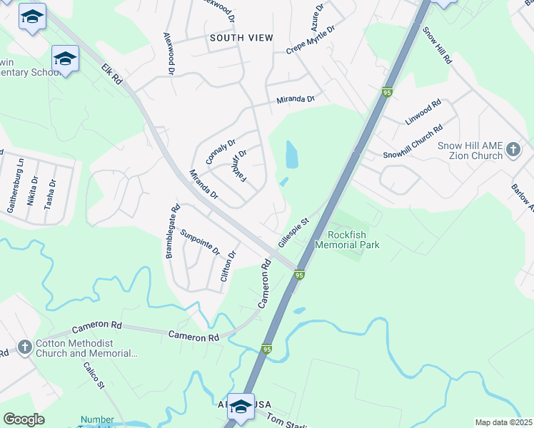 map of restaurants, bars, coffee shops, grocery stores, and more near 3300 Sperry Branch Way in Fayetteville