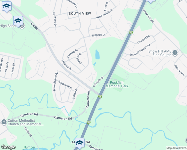 map of restaurants, bars, coffee shops, grocery stores, and more near 3210 Sperry Branch Way in Fayetteville