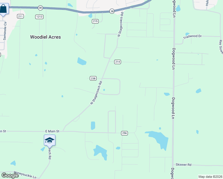 map of restaurants, bars, coffee shops, grocery stores, and more near 90 Windwood Loop in Cabot