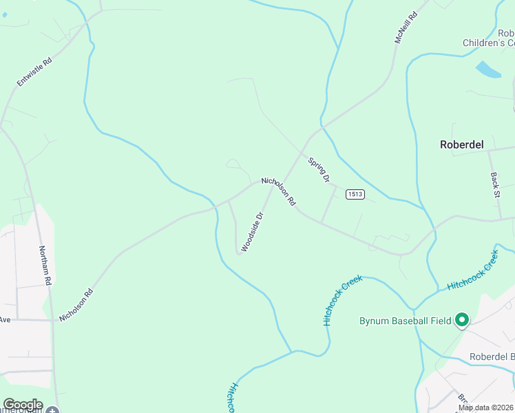 map of restaurants, bars, coffee shops, grocery stores, and more near 179 Woodside Drive in Rockingham