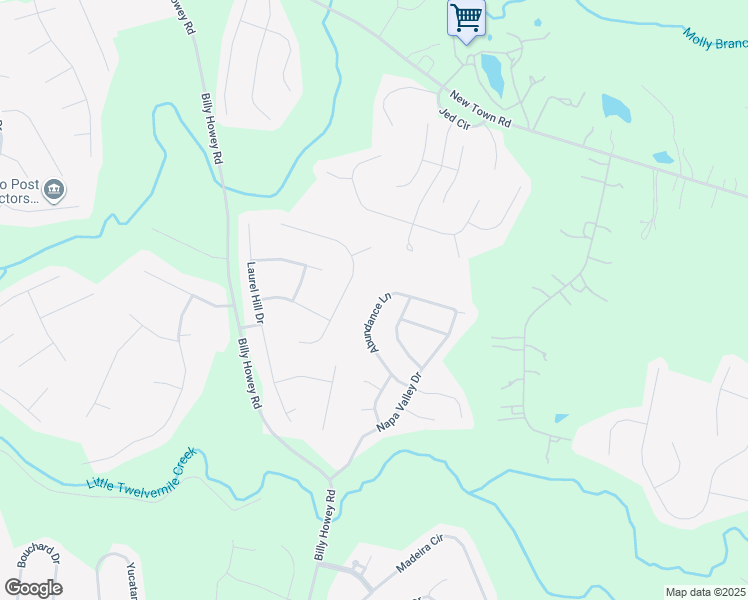 map of restaurants, bars, coffee shops, grocery stores, and more near 2339 Abundance Lane in Waxhaw