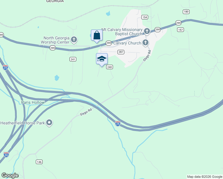 map of restaurants, bars, coffee shops, grocery stores, and more near 190 Crestview Drive in Wildwood