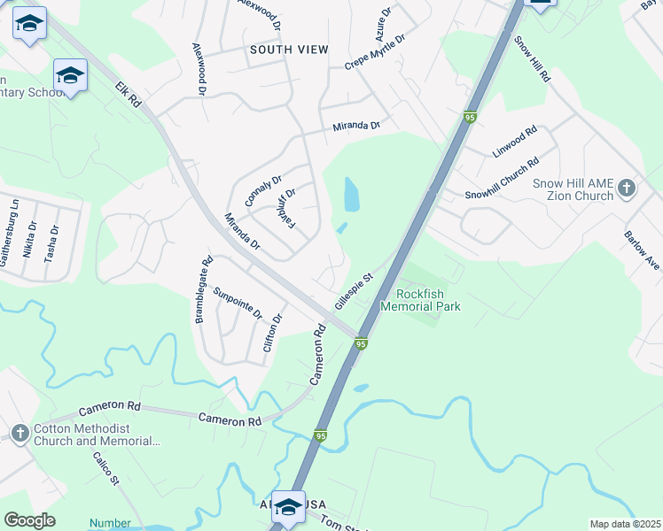 map of restaurants, bars, coffee shops, grocery stores, and more near 3205 Bolt Rock Way in Fayetteville
