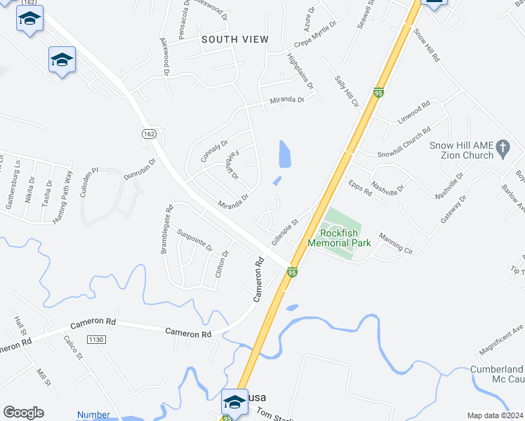 map of restaurants, bars, coffee shops, grocery stores, and more near 3300 Sperry Branch Way in Fayetteville