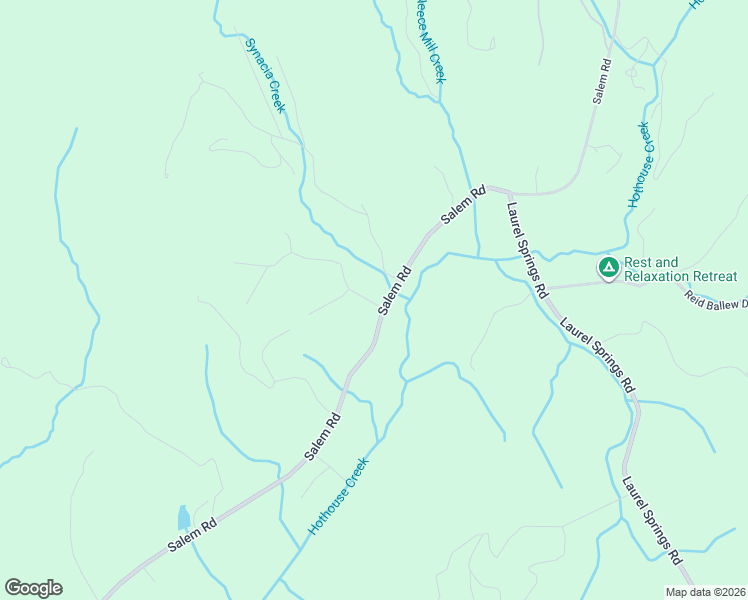 map of restaurants, bars, coffee shops, grocery stores, and more near 76 Twin Springs Road in Mineral Bluff