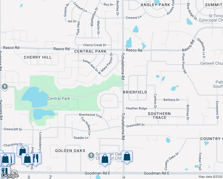 map of restaurants, bars, coffee shops, grocery stores, and more near 7669 Gallant Fox Cove in Southaven