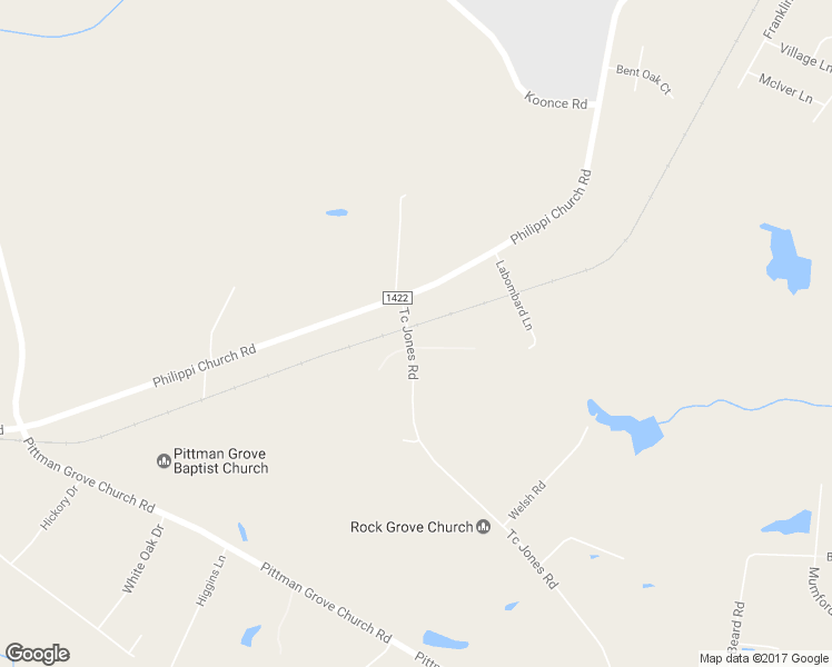 map of restaurants, bars, coffee shops, grocery stores, and more near 219 Tc Jones Road in Raeford