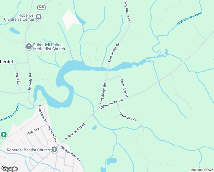 map of restaurants, bars, coffee shops, grocery stores, and more near 142 Terry Bridge Road in Rockingham