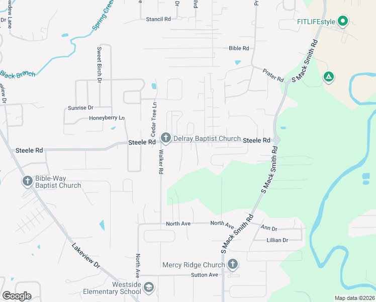 map of restaurants, bars, coffee shops, grocery stores, and more near 44 Arms Lane in Rossville