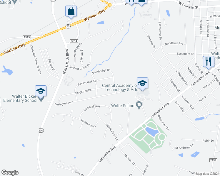 map of restaurants, bars, coffee shops, grocery stores, and more near 1911 Kingstree Drive in Monroe