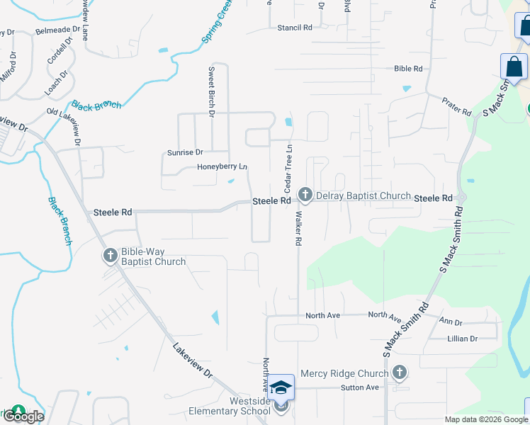 map of restaurants, bars, coffee shops, grocery stores, and more near 40 Rathbun Circle in Rossville