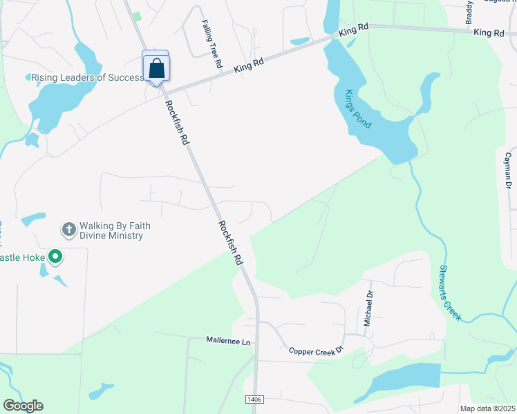 map of restaurants, bars, coffee shops, grocery stores, and more near 119 Sandspur Court in Raeford