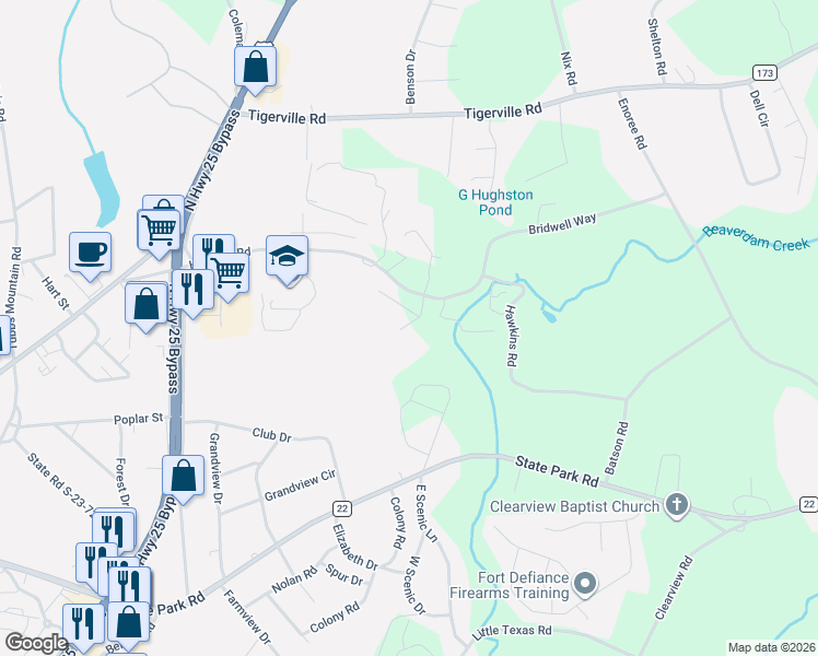 map of restaurants, bars, coffee shops, grocery stores, and more near in Travelers Rest