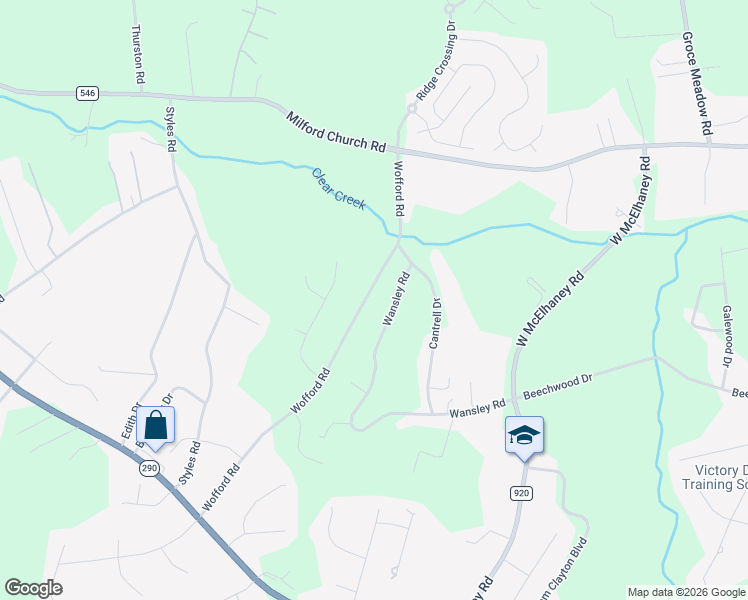 map of restaurants, bars, coffee shops, grocery stores, and more near 142 Wofford Road in Taylors