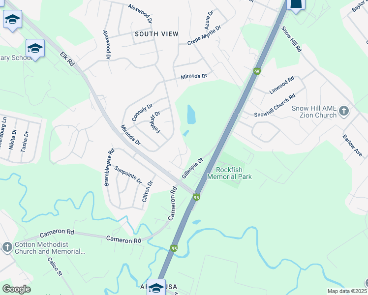 map of restaurants, bars, coffee shops, grocery stores, and more near 3204 Sperry Branch Way in Fayetteville