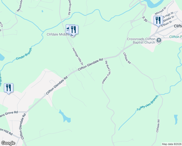 map of restaurants, bars, coffee shops, grocery stores, and more near 131 Gray Street in Spartanburg