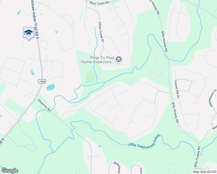 map of restaurants, bars, coffee shops, grocery stores, and more near 5602 Verrazano Drive in Waxhaw