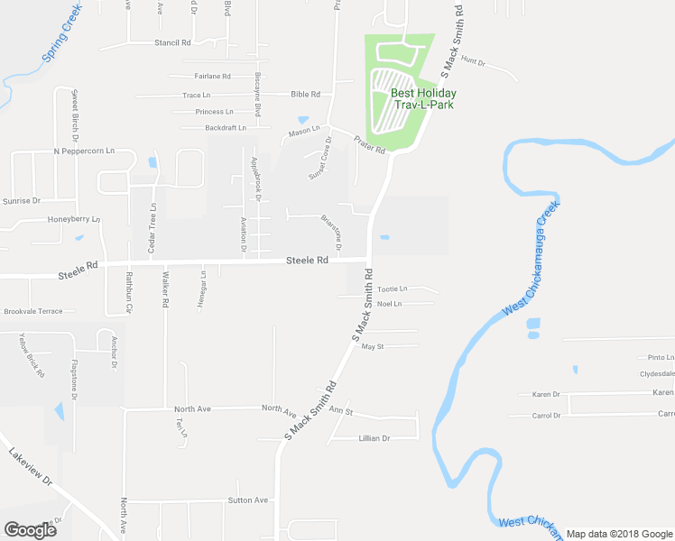map of restaurants, bars, coffee shops, grocery stores, and more near 1216 Steele Road in Rossville