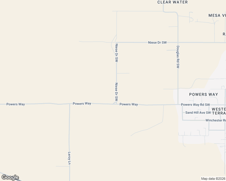 map of restaurants, bars, coffee shops, grocery stores, and more near 6101 Powers Way in Albuquerque