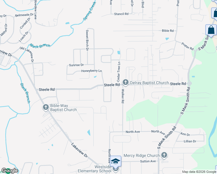map of restaurants, bars, coffee shops, grocery stores, and more near 40 Rathbun Circle in Rossville