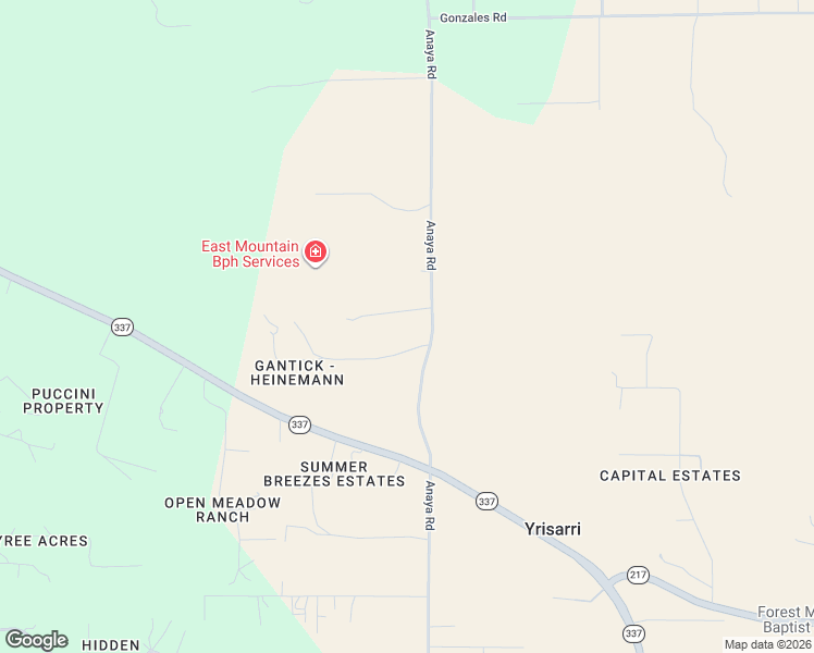 map of restaurants, bars, coffee shops, grocery stores, and more near 65 Anaya Road in Tijeras