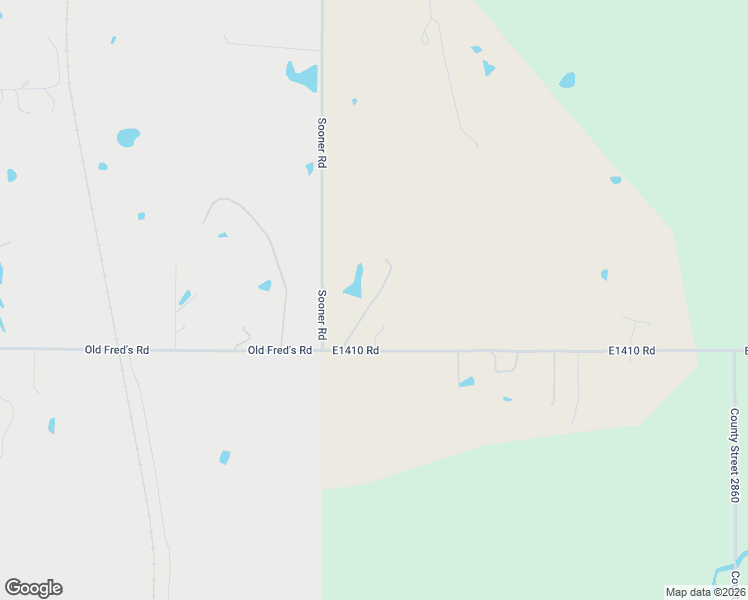 map of restaurants, bars, coffee shops, grocery stores, and more near 1114 County Road 1410 in Ninnekah