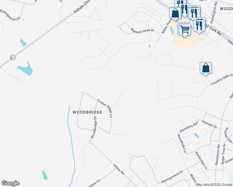 map of restaurants, bars, coffee shops, grocery stores, and more near 462 Forestwood Road in Rock Hill